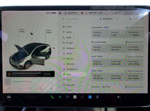5YJYGDEE0MF194143 2021 TESLA MODEL Белый Вид щитка приборов