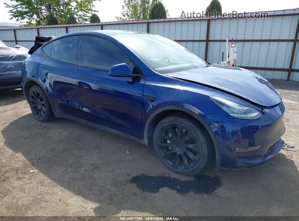 5YJYGDEE1LF046016 2020 TESLA MODEL Y Blue Передня права чверть