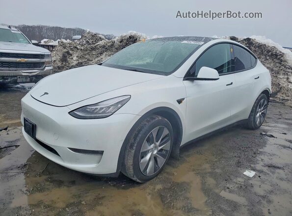 5YJYGDEE1MF258478 2021 TESLA MODEL Белый Передняя левая четверть