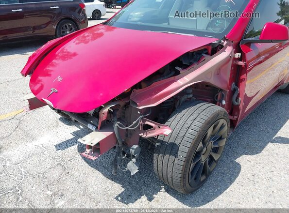 5YJYGDEE2MF151875 2021 TESLA MODEL Y Red Widok z przodu