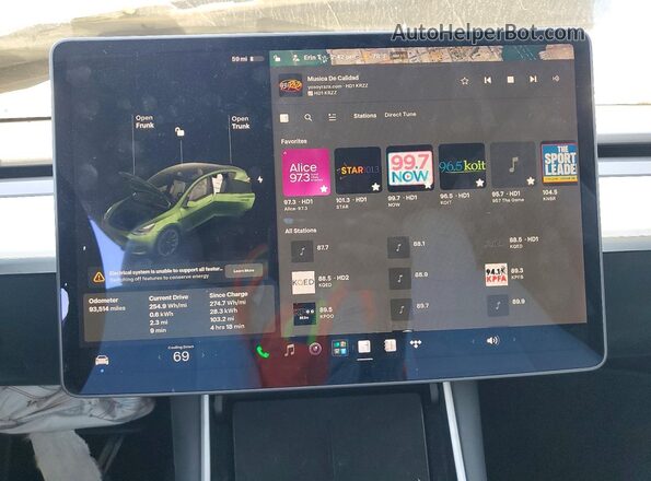 5YJYGDEE3LF014510 2020 TESLA MODEL Gray Вид щитка приладів