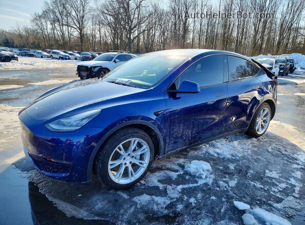 5YJYGDEE3MF069895 2021 TESLA MODEL Синий Передняя левая четверть