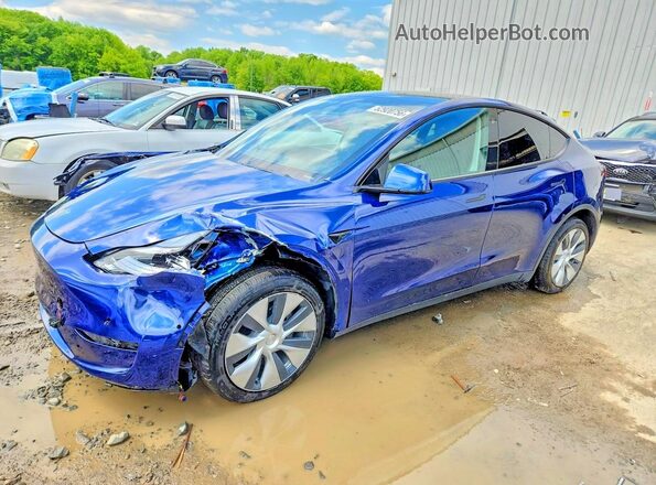 5YJYGDEE3MF071128 2021 TESLA MODEL Blue Przód lewy