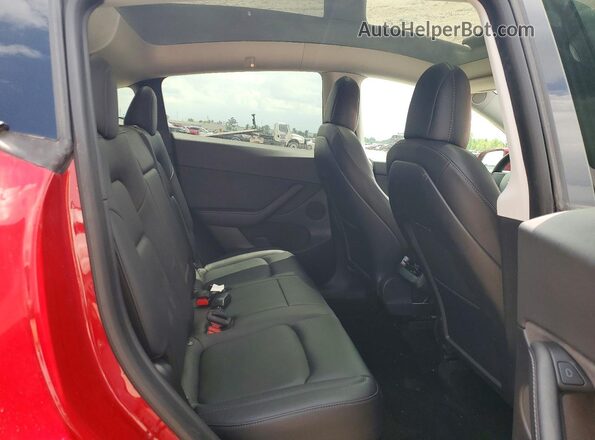5YJYGDEE3MF188580 2021 TESLA MODEL Red Սալոնի հետևի տեսք
