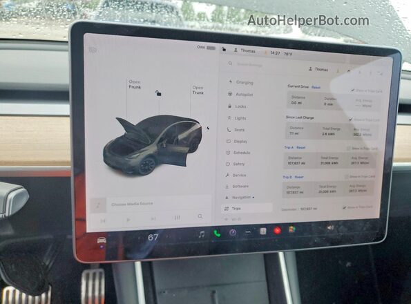 5YJYGDEE4LF055213 2020 TESLA MODEL Черный Вид щитка приборов