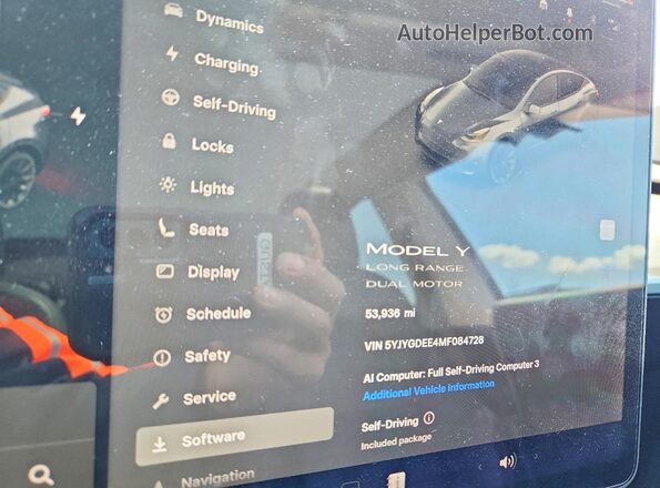 5YJYGDEE4MF084728 2021 TESLA MODEL Black Սարքավորումների վահանակի տեսք