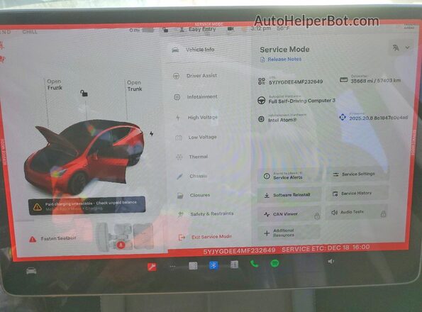 5YJYGDEE4MF232649 2021 TESLA MODEL Красный Вид щитка приборов