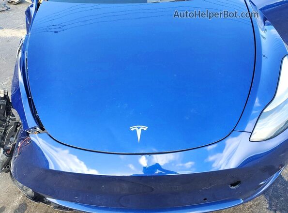 5YJYGDEE5LF010250 2020 TESLA MODEL Синий Вид задней части салона