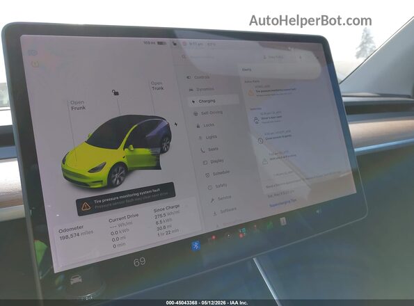 5YJYGDEE5LF015707 2020 TESLA MODEL Y White Widok tylnych siedzeń