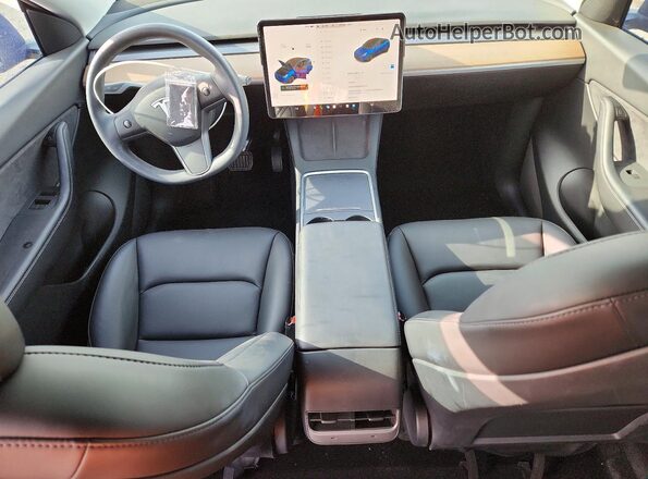 5YJYGDEE7MF200178 2021 TESLA MODEL Синий Вид панели приборов