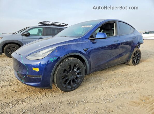5YJYGDEE7MF200178 2021 TESLA MODEL Синий Передняя левая четверть