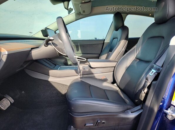 5YJYGDEE7MF200178 2021 TESLA MODEL Синий Вид салона спереди
