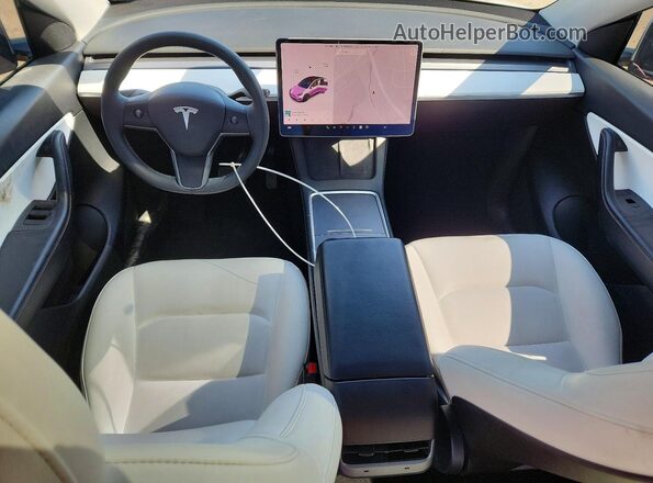 5YJYGDEE7MF210421 2021 TESLA MODEL White Вид панелі приладів