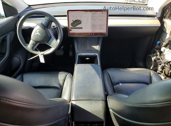 5YJYGDEE7MF218776 2021 TESLA MODEL Gray Vista del salpicadero