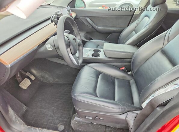 5YJYGDEE7MF265340 2021 TESLA MODEL Красный Вид салона спереди