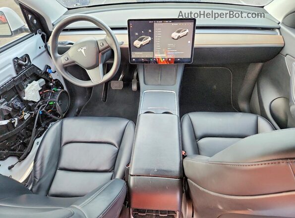 5YJYGDEE8MF159205 2021 TESLA MODEL White წინა პანელის ხედი