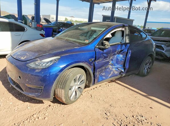 5YJYGDEEXLF027402 2020 TESLA MODEL Blue Передня ліва чверть