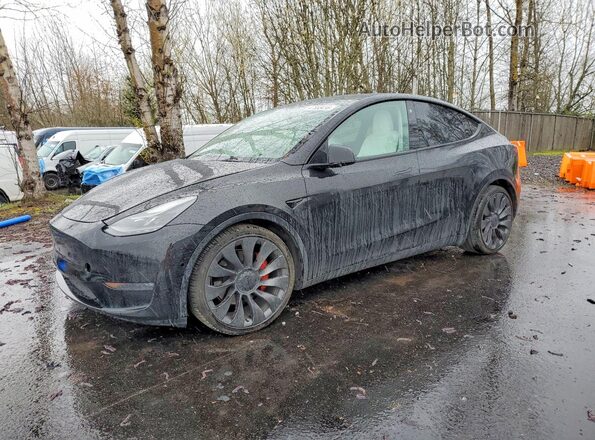 5YJYGDEF4MF215858 2021 TESLA MODEL Черный Передняя левая четверть
