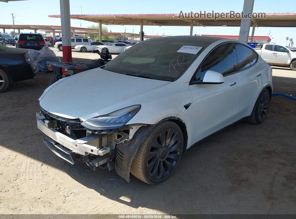 5YJYGDEF6MF092239 2021 TESLA MODEL Y White Vista tres cuartos delantera izquierda