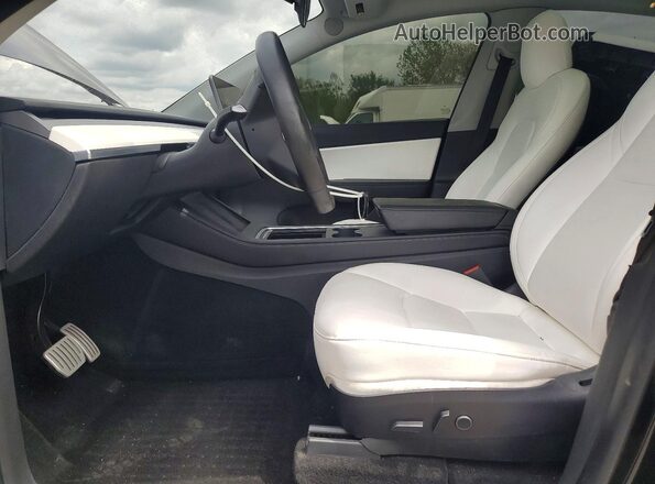 5YJYGDEF6MF270148 2021 TESLA MODEL Black Widok wnętrza z przodu