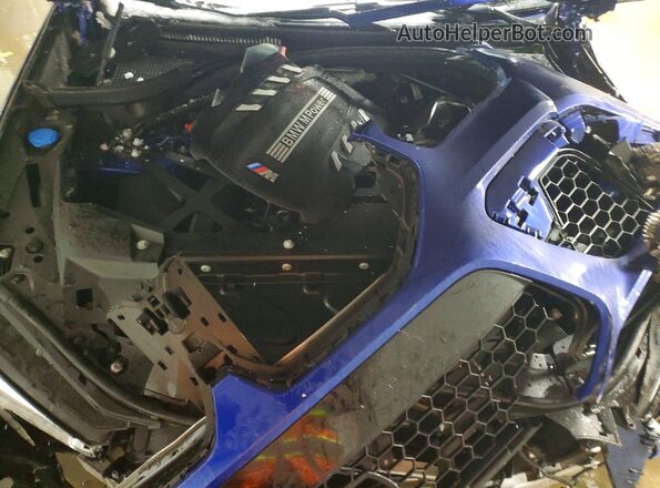 5YMCY0C06M9F10446 2021 BMW X6 Синий Вид задней части салона