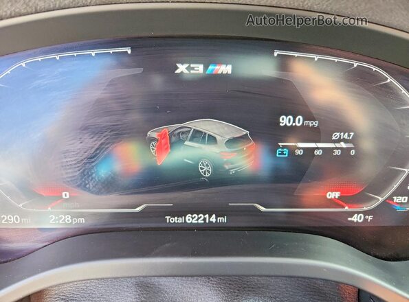 5YMTS0C05M9D81715 2021 BMW X3 Белый Вид щитка приборов