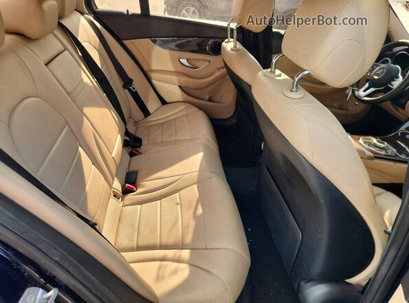 55SWF8DB2KU302332 2019 MERCEDES-BENZ C Blue Rear interior view
