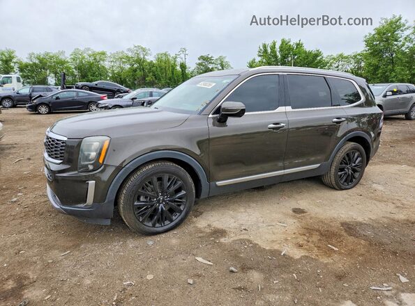 5XYP54HC2LG080731 2020 KIA TELLURIDE Green წინა მარცხენა ხედი სამი მეოთხედიდან