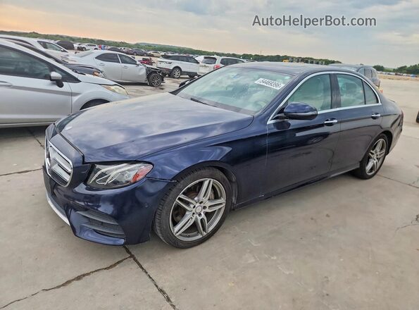 WDDZF4JBXHA081873 2017 MERCEDES-BENZ E Синий Передняя левая четверть