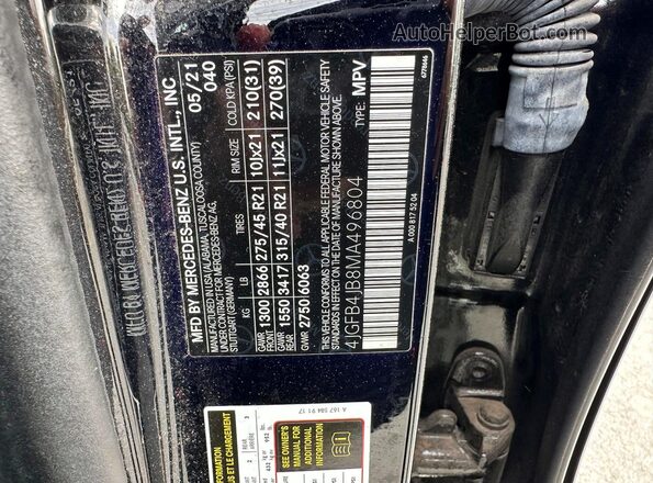 4JGFB4JB8MA496804 2021 MERCEDES-BENZ GLE Black უკანა სალონის ხედი