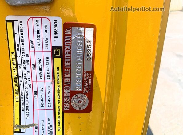 2C3CDZBT1HH639514 2017 DODGE CHALLENGER Желтый Вид задней части салона
