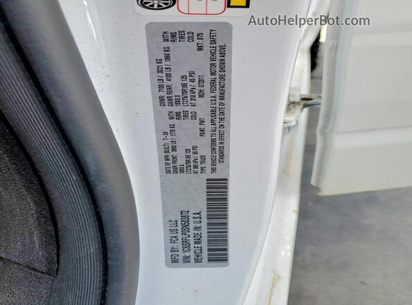 1C6SRFLP0SN583872 2025 RAM 1500 Белый Вид наклейки с VIN-кодом