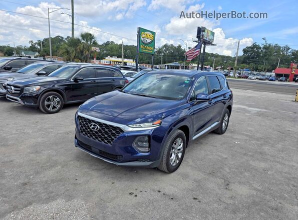 5NMS23AD4LH175264 2020 HYUNDAI SANTA Синий Задняя правая четверть