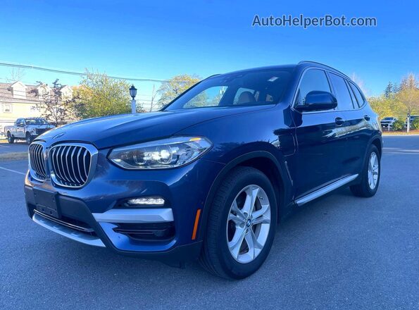 5UXTS1C08M9F18949 2021 BMW X3 Синий Задняя правая четверть
