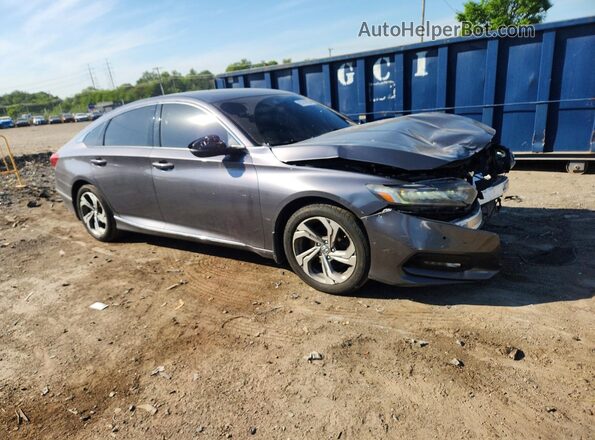 1HGCV2F53JA010080 2018 HONDA ACCORD Gray წინა ხედი
