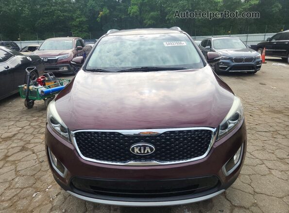 5XYPH4A17HG211823 2017 KIA SORENTO Бордовый Вид сзади