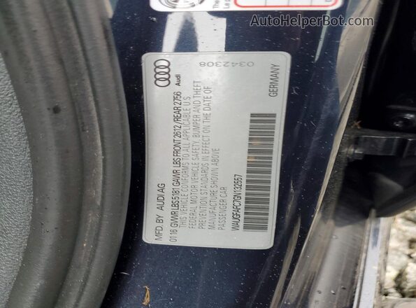 WAUGFAFC7GN132557 2016 AUDI A6 Синий Вид наклейки с VIN-кодом