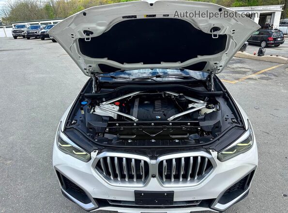 5UXCY6C07L9C27322 2020 BMW X6 Белый Вид сзади