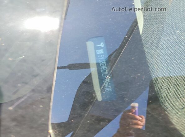 5YJ3E1EC1LF796416 2020 TESLA MODEL Черный Вид наклейки с VIN-кодом