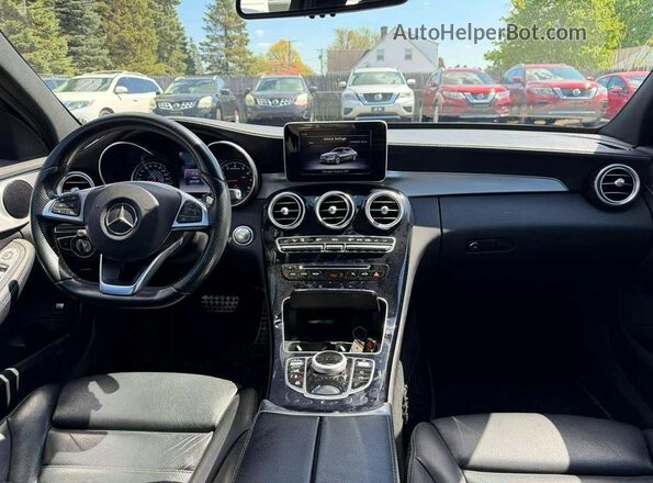 55SWF6EB0JU242794 2018 MERCEDES-BENZ C Gray Вид ззаду