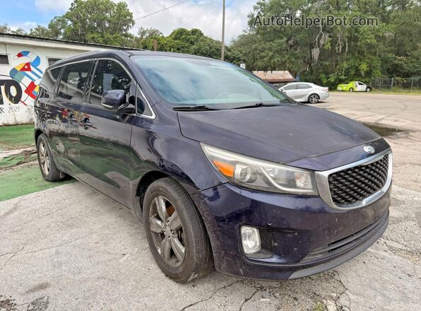 KNDMC5C15J6406834 2018 KIA SEDONA Синий Задняя левая четверть