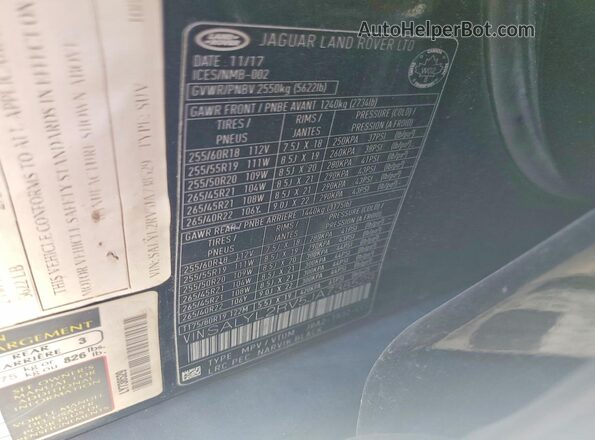 SALYL2RV5JA738529 2018 LAND ROVER RANGE ROVER Черный Панорамный вид салона 360°