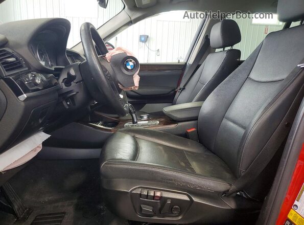 5UXWX9C38H0T24582 2017 BMW X3 Red Widok deski rozdzielczej