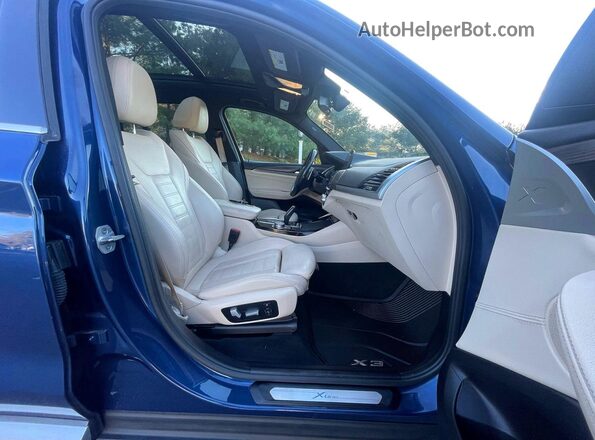 5UXTS1C08M9F18949 2021 BMW X3 Синий Вид сзади