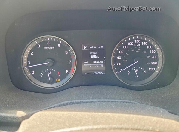 KM8J3CA2XGU213534 2016 HYUNDAI TUCSON Синий Вид щитка приборов