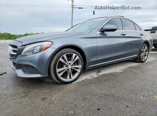 55SWF4JB7HU193095 2017 MERCEDES-BENZ C Gray Vista tres cuartos delantera izquierda