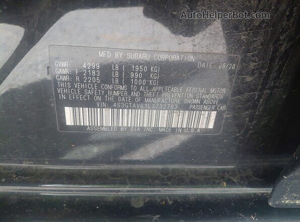 4S3GTAV61L3732763 2020 SUBARU IMPREZA Черный Вид задней части салона