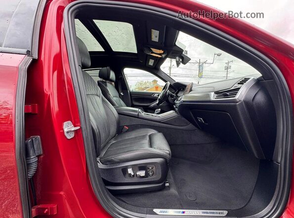 5UXCY8C09M9E51267 2021 BMW X6 Бордовый Вид сзади