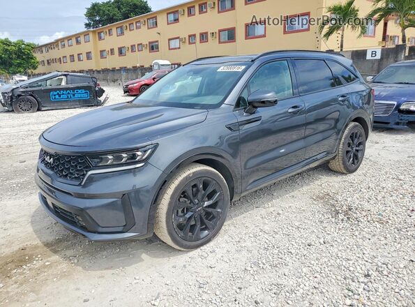5XYRK4LF9NG139649 2022 KIA SORENTO Серый Передняя левая четверть