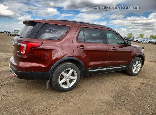 1FM5K8D83GGB13839 2016 FORD EXPLORER Темно-бордовый Передняя правая четверть